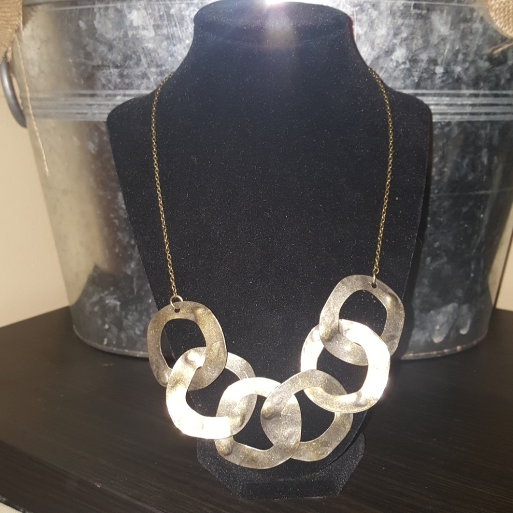 Bronze linked Statement Necklace
